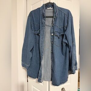 Jane and Delancey Blue Denim Blouse